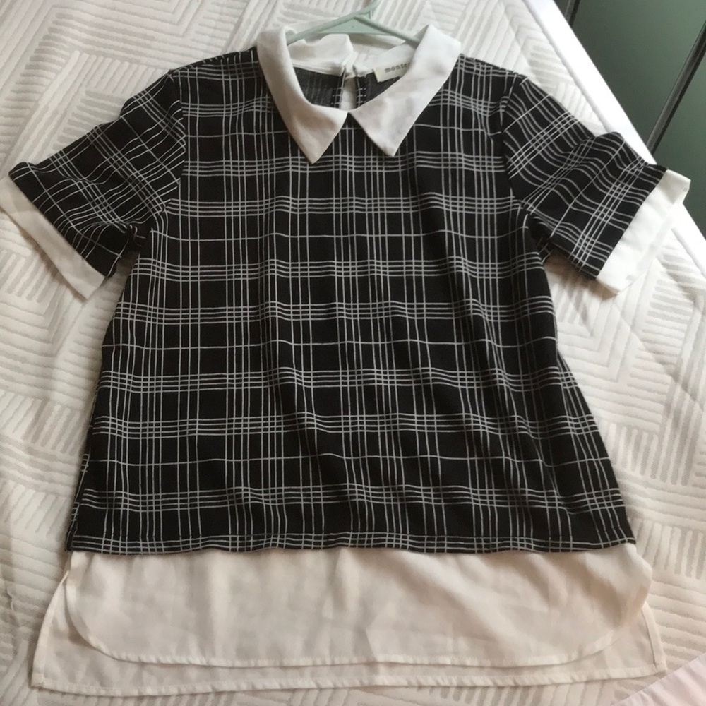 NWT collared black shirt